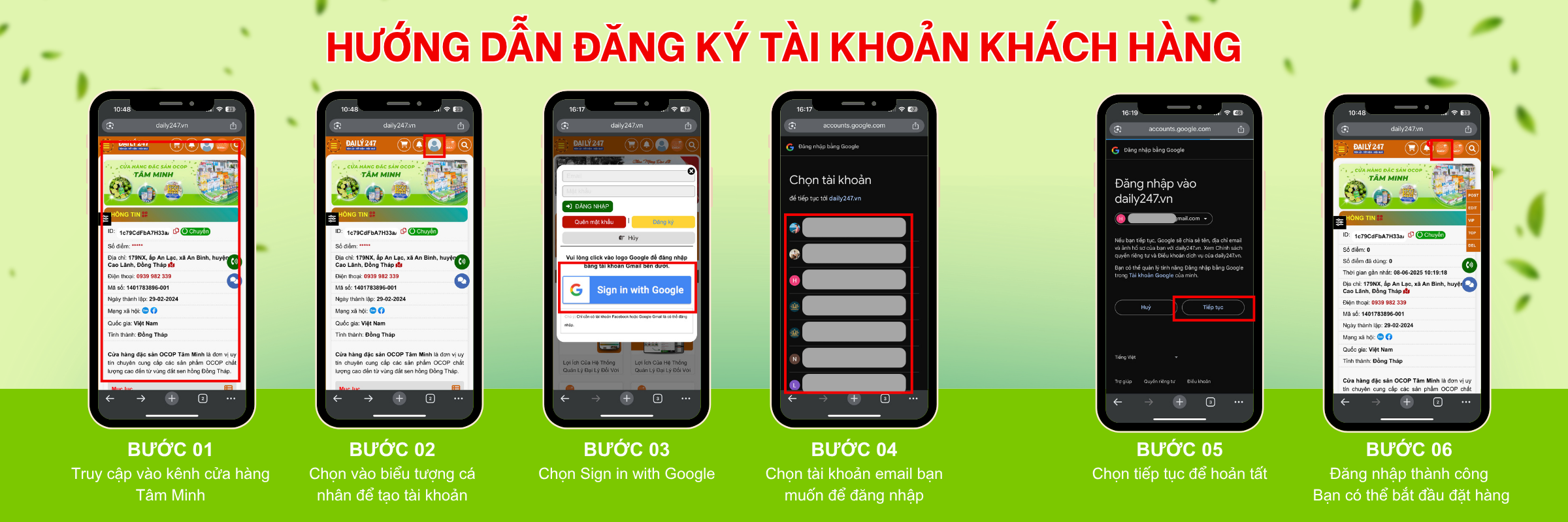 Hướng dẫn tạo tài khoản thành viên